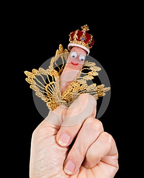 King caricature puppet