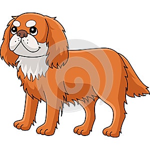 King Charles Spaniel Dog Cartoon Colored Clipart