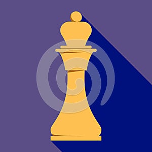 King chess icon, flat style