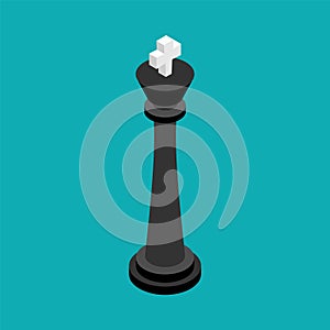 King Chess piece isolated. Piece for playing chess