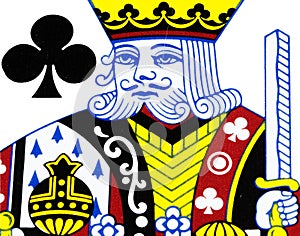 King of club playing card photo