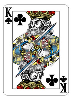 King of Clubs Design from Deck of Playing Cards