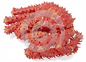 King crab isolated on white background. With clipping path