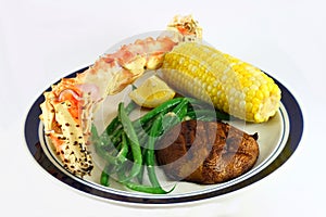 King Crab Leg Dinner with Corn photo