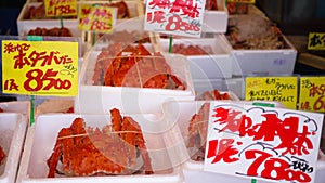 King crab stall - Otaru, Hokkaido, Japan photo