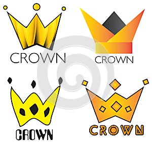 King Crown Elements Logo Set