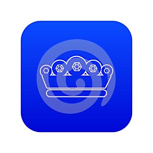 King crown icon blue vector