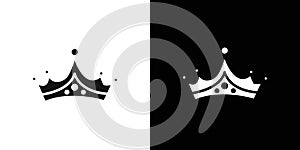 king crown icon Flat vector set outline