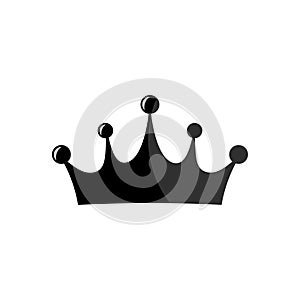 King crown vector icon on white