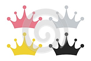 King crown vector icons on white background