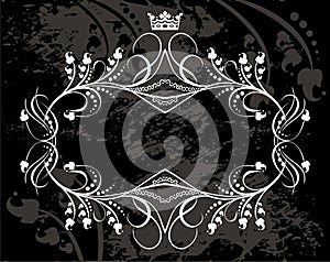 King crown and vine border