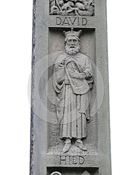 King David depicted on Caedmon's Cross, Whitby