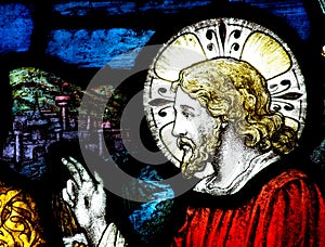 King David in stained glass