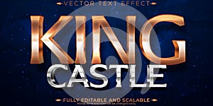 King editable text effect, editable castle and royal text style