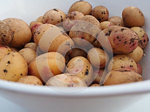 King Edward potatoes in a bowl