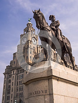 King Edward VII and Liver Building, Liverpool