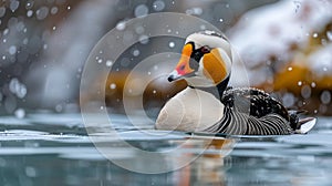 The King Eider is a large sea duck with a distinctive appearance and a limited breeding range in northern