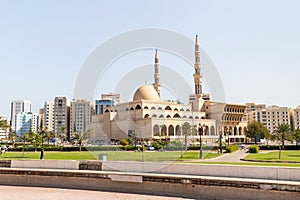 The King Faisal Mosque in Sharjah city, United Arab Emirates