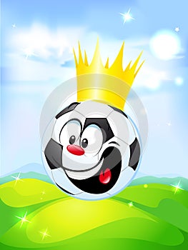 King of football - soccer ball