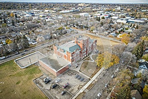 King George Neighborhood Aerial View in Saskatoon