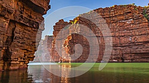 King George River - Northern Kimberley. falls off the Kimberley Plateau with a thunderous roar directly into the ocean far below..