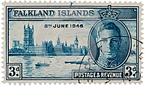 King George VI - Falklands Islands Stamp