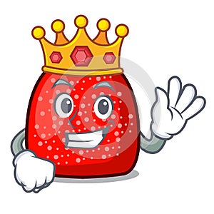 King gumdrop mascot cartoon style