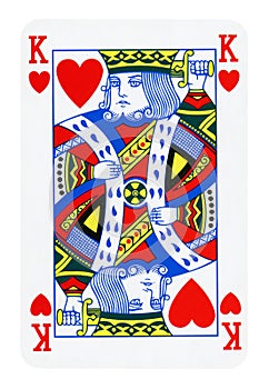 King of Hearts isolated on white
