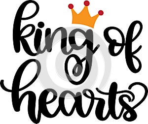 King of hearts, xoxo yall, valentines day, heart, love, be mine, holiday, vector illustration file