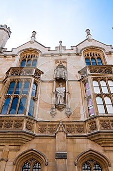 King Henry VIII statue, King's College, Cambridge photo