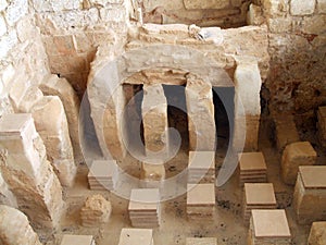 King Herod Palace bath, Masada in Judean Desert, Israel