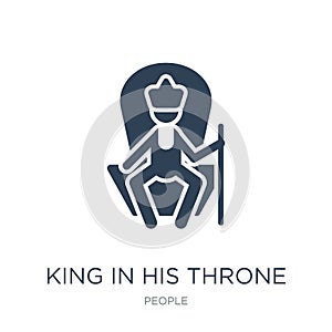 king in his throne icon in trendy design style. king in his throne icon isolated on white background. king in his throne vector