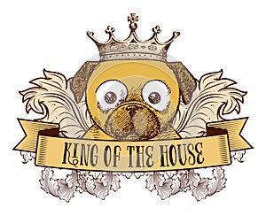 King of the house - Dog emblem
