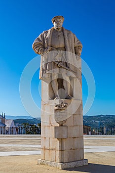 King Joao III statue in Coimbra