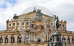 King Johann I Mounument and Semperoper in Dresden