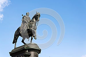 King Johann statue, John of Saxony Monument in Dresden, Germany