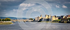 King John castle by the Shannon river at Limerick City, Ireland