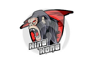 King kong e sport logo vector