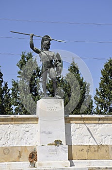 King Leonidas Monument from Thermopylae in Greece