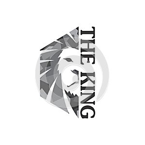 king lion endangered species logo sign vector