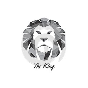 king lion endangered species logo sign vector