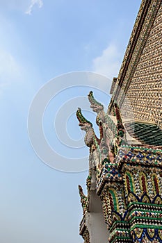 King of Nagas on the roof temple