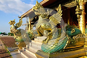 king of Nagas at Sirindhorn Wararam Temple (Phu Prao Temple)