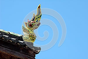 King of Nagas statue on blue sky