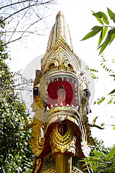 King of Nagas statue at Pra Tad Doi Tung temple