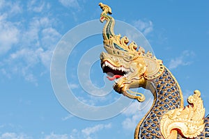 King of Nagas statue, Thai traditional style in Budha temple