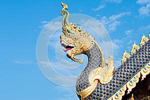 King of Nagas statue, Thai traditional style in Budha temple