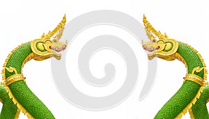 King of Nagas statue on white Background