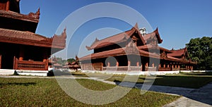 King Palace in Mandalay Panorama, Myanmar (Burma)