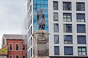 King Pelagius statue in Gijon